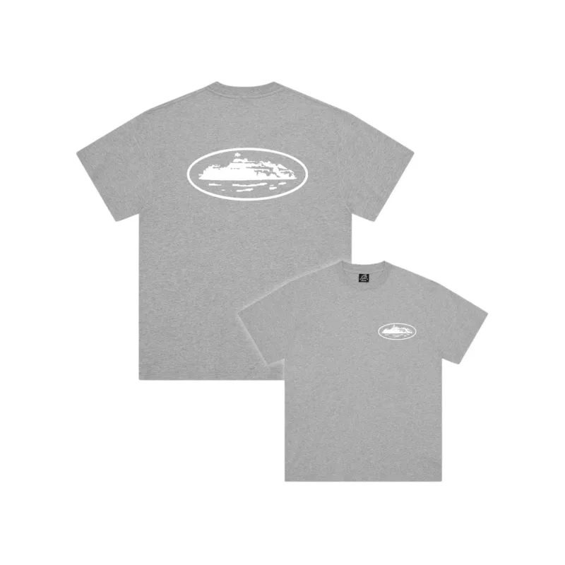 Corteiz OG Island Tee Heather Grey - M