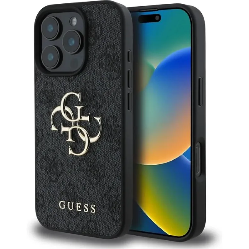 Guess PU 4G Metal Logo kryt iPhone 16 Pro Max šedý 57983122241
