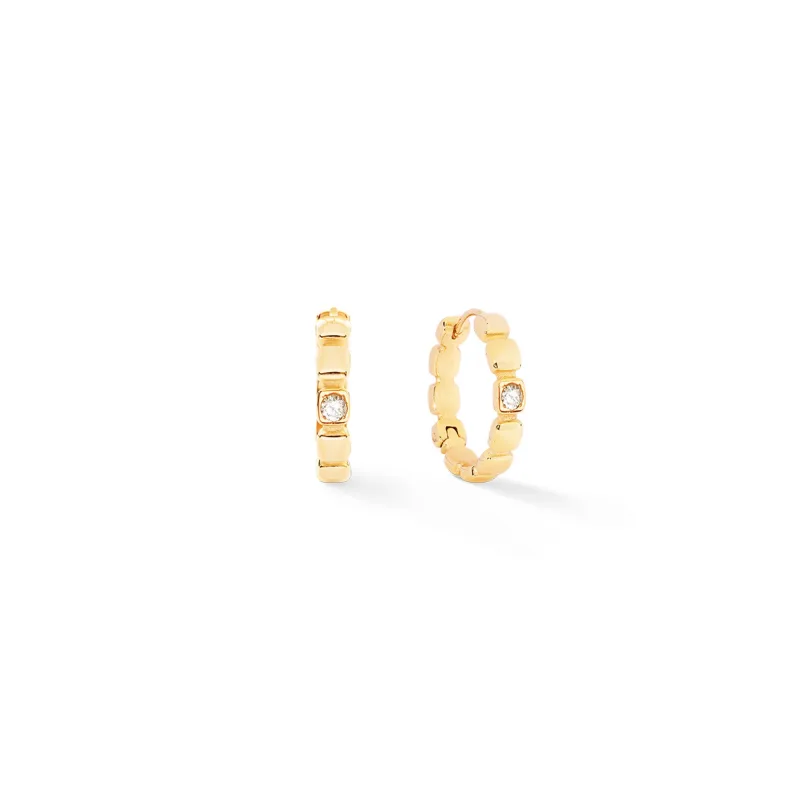Dámske náušnice Coeur de Lion Soft Cube Circle Glow 2055/10-1817