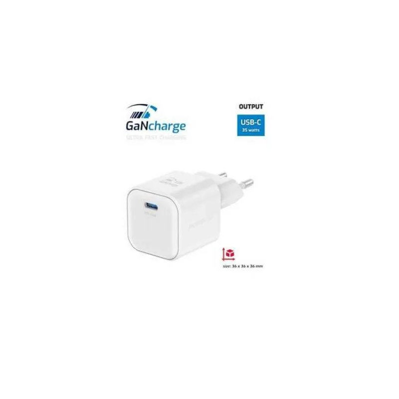 SWISSTEN SÍŤOVÝ ADAPTÉR GaN 1x USB-C 35W POWER DELIVERY BÍLÝ (22070200)