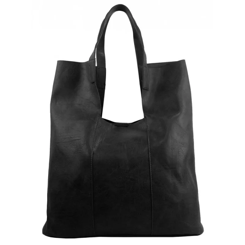 INT. COMPANY Veľká čierna shopper dámska kabelka s crossbody vo vnútri