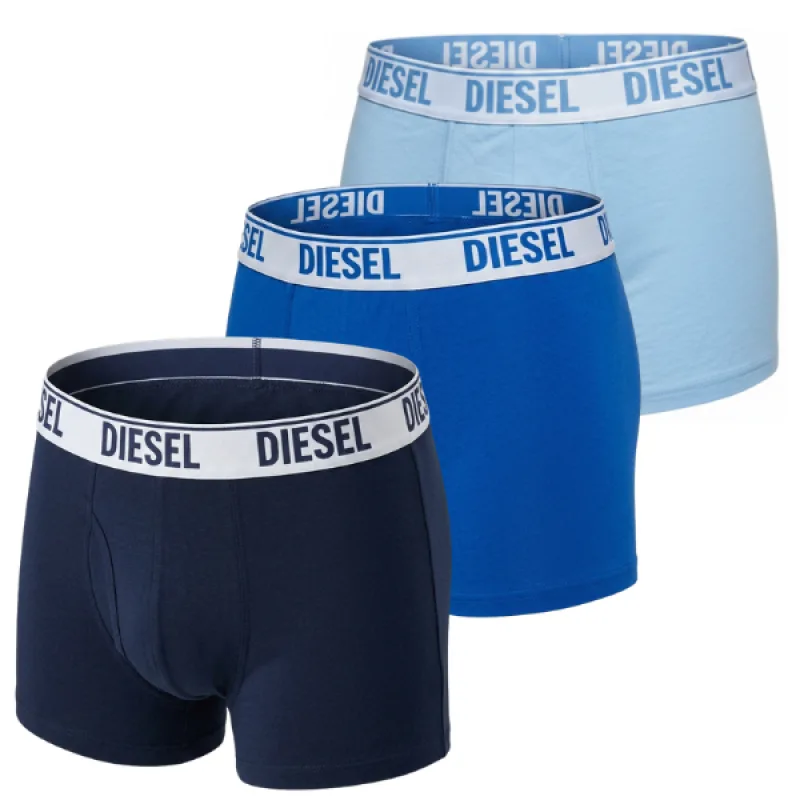Prémiové Pánske Bavlnené Boxerky DIESEL 3 pack - modrá Veľkosť: L