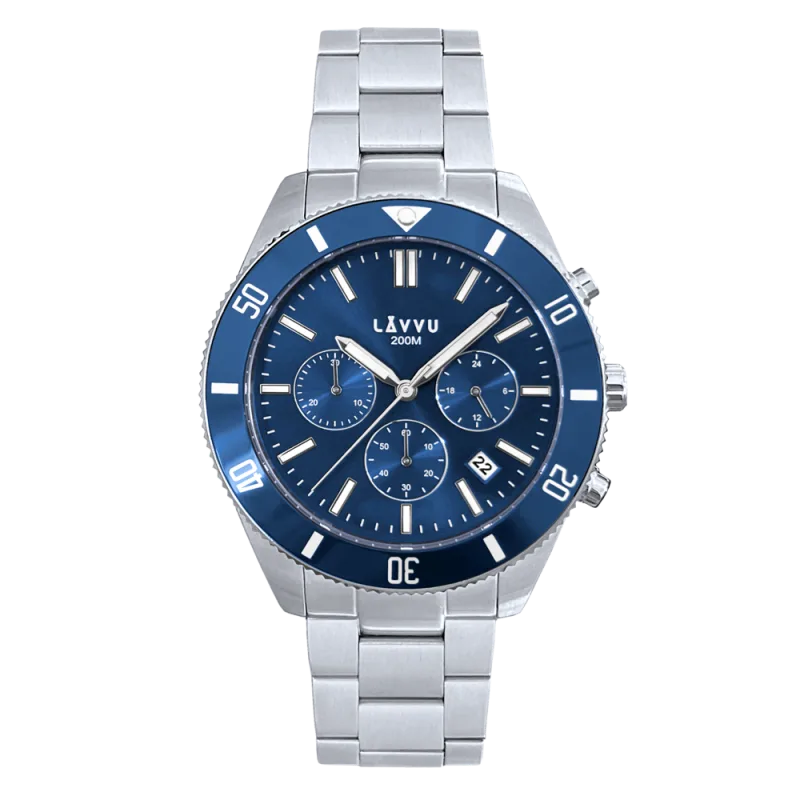 LAVVU Pánské hodinky Chronograph BRENNING s vodotěsností 200M