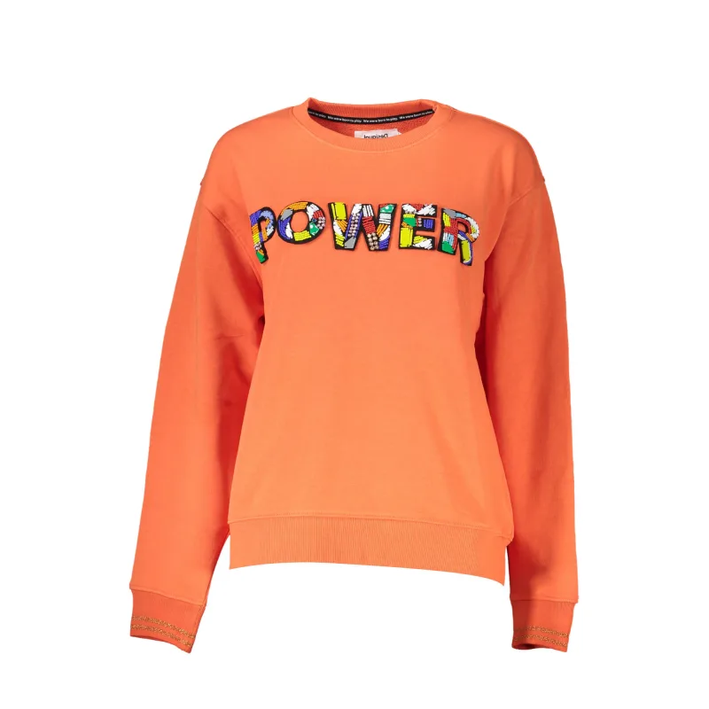 Dámska Mikina bez zipsu DESIGUAL - Oranžová Farba: oranžová, Veľkosť: 2XL