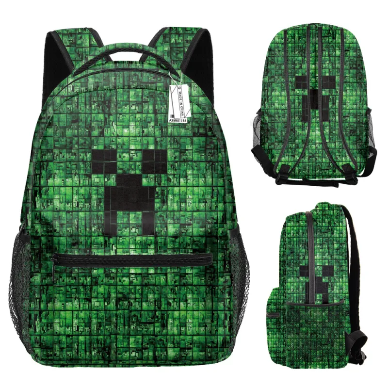 Made in China Detský / študentský batoh s potlačou celého obvodu motív Minecraft 1