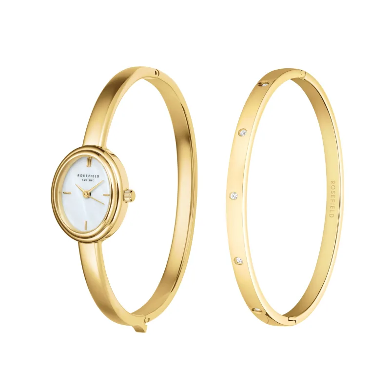 Rosefield Darčeková sada hodinky Studio Bangle a náramok s kryštálmi BWGCG-X293
