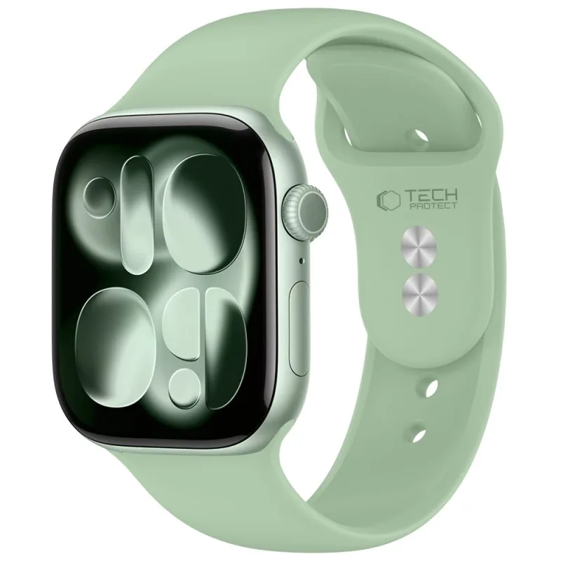 Silikónový remienok Tech-Protect pre Apple Watch 40/41/42 mm – svetlozelený