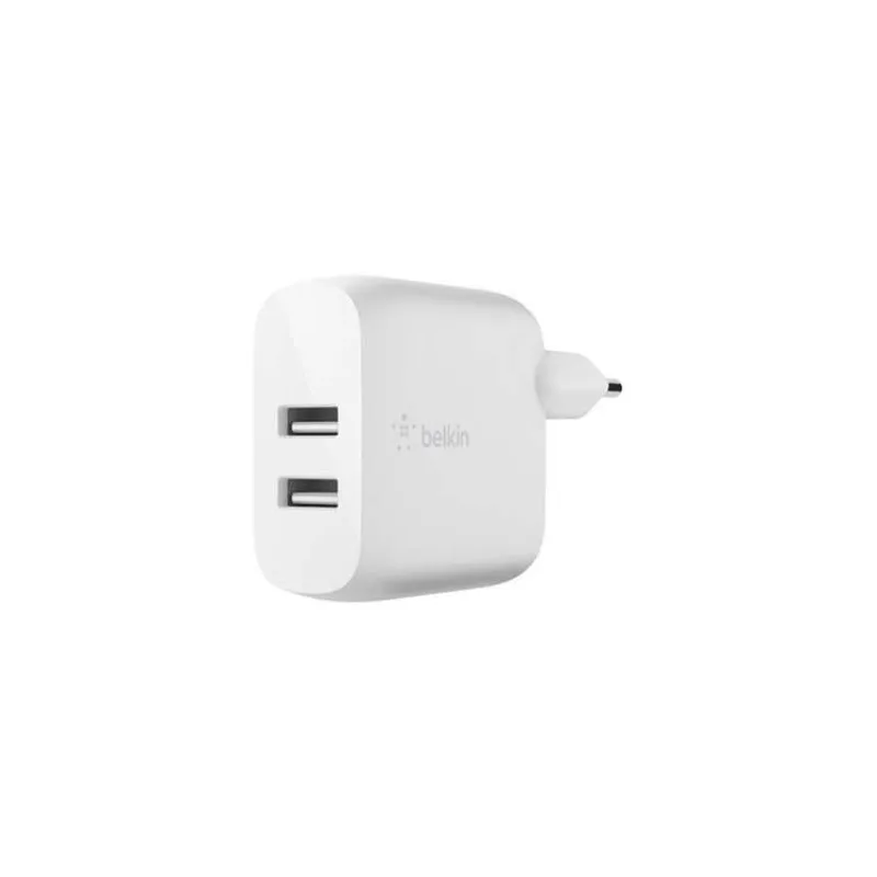 Belkin BOOST CHARGE™ Duální 24W USB-A nástěnná nabíječka, bílá (WCB002vfWH)