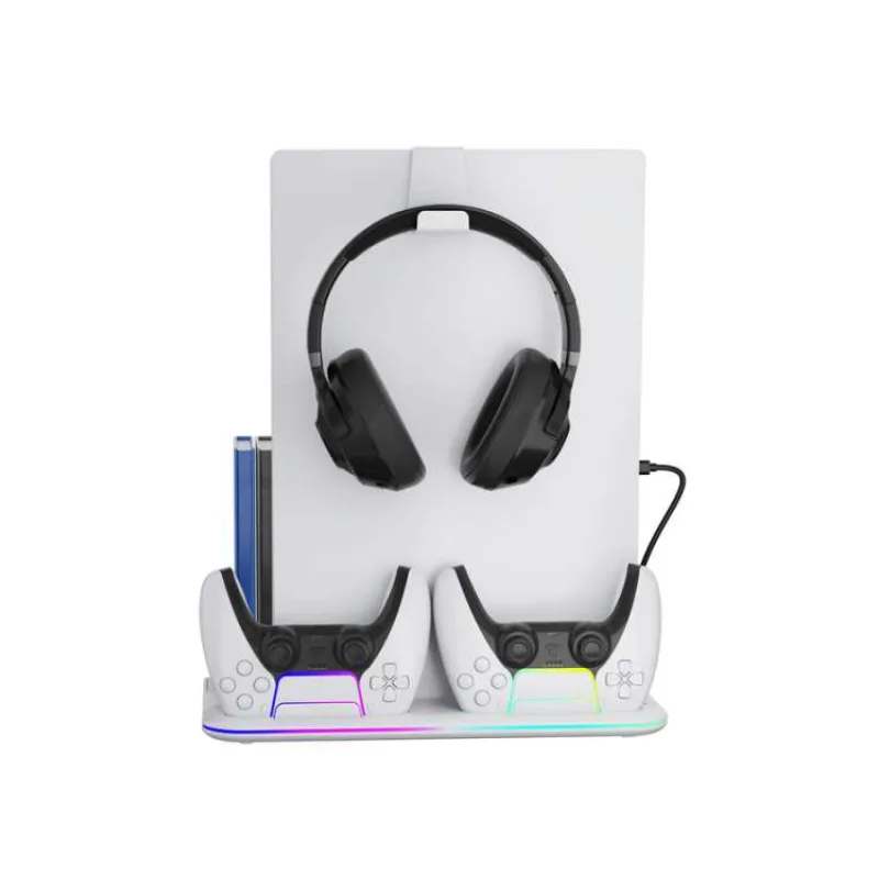 Canyon CS-51, multifiukčný stojan pre PS5 Slim, s chladením, nabíjanie 2 x gamepad, čierny (CND-CSPS5W-1)