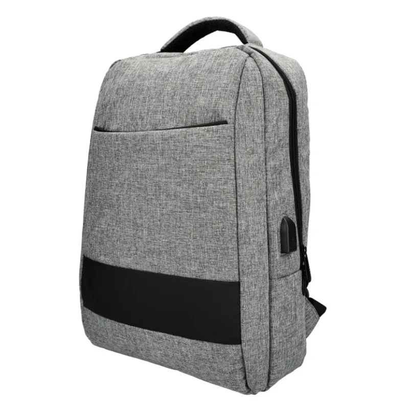 MIA LAROUGE Šedý batoh pre notebook 15,6 palca, USB, UNI