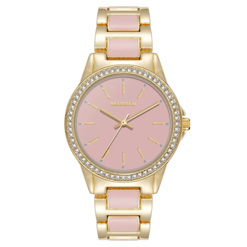Dámske okrúhle hodinky Steve Madden SM/8108LPGPM