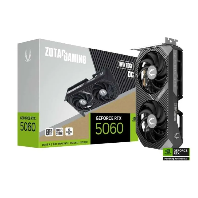 ZOTAC VGA GAMING GeForce RTX 5060 Twin Edge OC NVIDIA 8 GB GDDR7 (ZT-B50600H-10M)