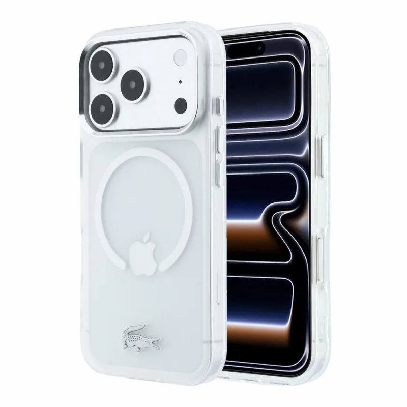 Lacoste IML Frosted Petit Pique Metal Logo MagSafe kryt iPhone 18 Pro Max…