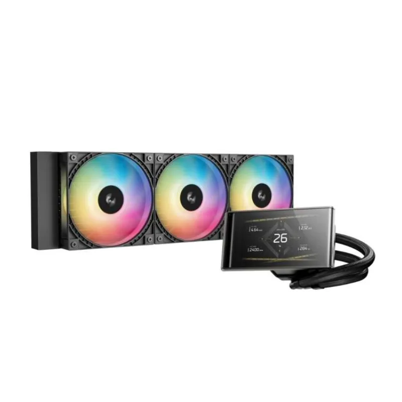 DEEPCOOL Vodní chladič LT360 VISION ARGB, 3x120mm, ARGB, AM5, LGA1851, černá (R-LT360VISION-BKAMMC-G-1)