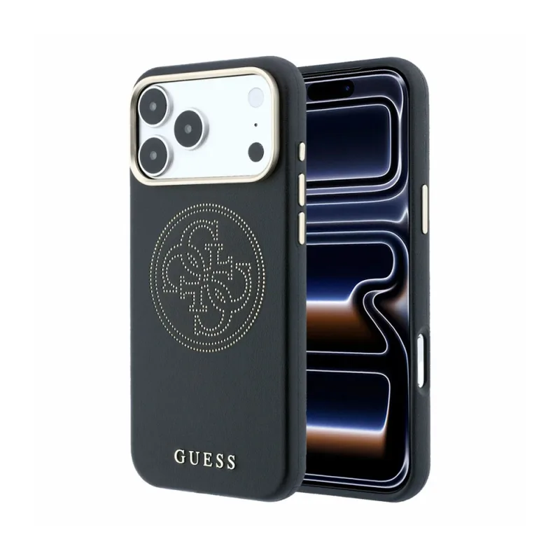 Guess PU Semi Wrap Perforated 4G Logo MagSafe kryt iPhone 18 Pro čierny…