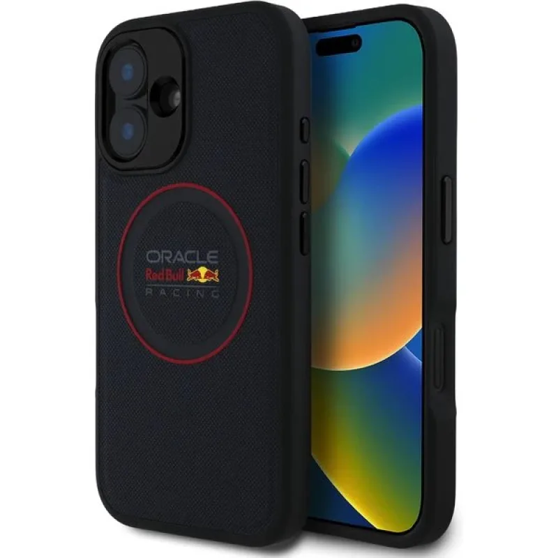 Red Bull PC/TPU Red Ring MagSafe Zadný Kryt pre iPhone 16 modrý…