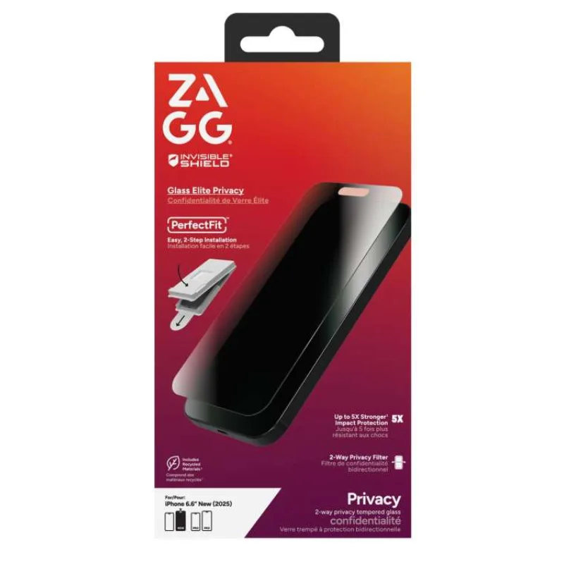 ZAGG Ochranné sklo GLASS Elite Privacy pre Apple iPhone Air (200119886)
