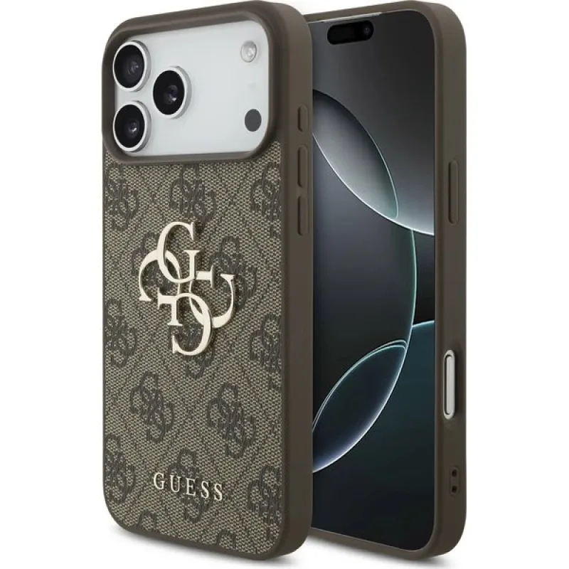 Guess PU 4G Metal Logo kryt iPhone 17 Pro Max hnedý 57983128752