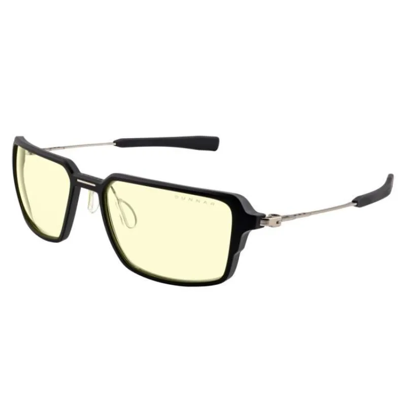 GUNNAR kancelářske/herní brýle TERA ONYX SILVER * jantárová skla BLF 65 * GUNNAR focus (TER-01001)