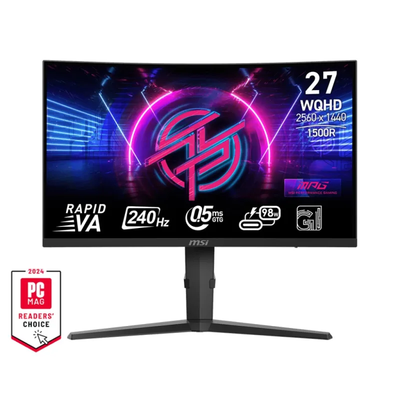 MSI MPG/ 275CQRXF/ 27"/ VA/ QHD/ 240Hz/ 0, 5ms/ Čierna/ 3R MPG 275CQRXF