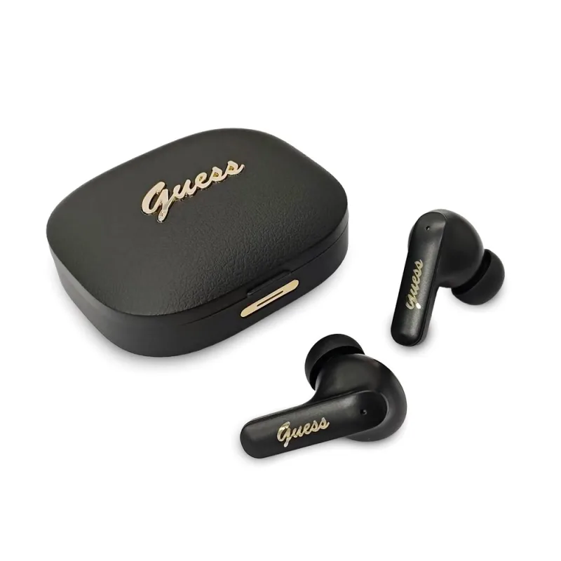 Guess PU Metal Logo TWS Bezdrôtové Slúchadlá čierne 57983129039