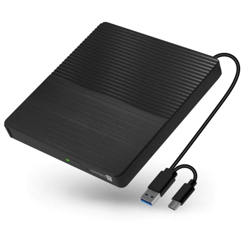 CONNECT IT Externí mechanika CD/ DVD 3v1 SlimDrive, čtečka MicroSD/ SD, …