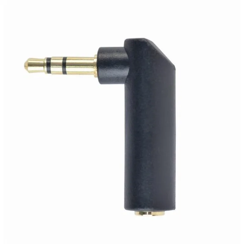Gembird adaptér 1 x 3.5 mm 4-pin miniJack (M) na audio 90°zalomený A-3.5M…