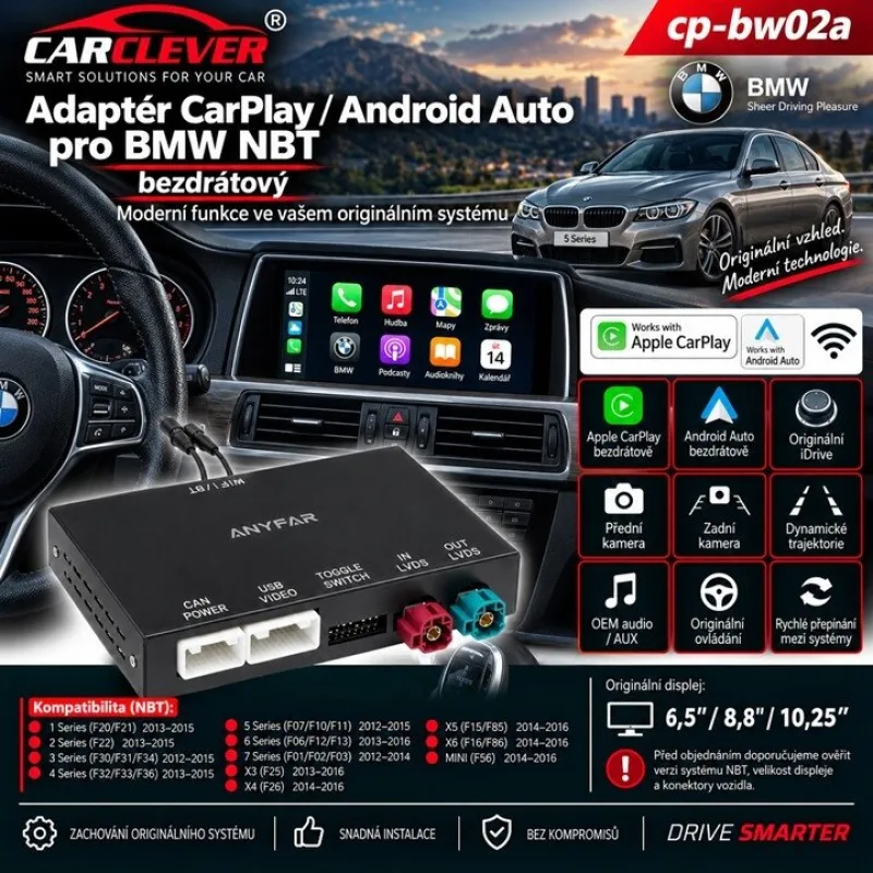 Adaptér CarPlay/Android Auto BMW NBT cp-bw02a