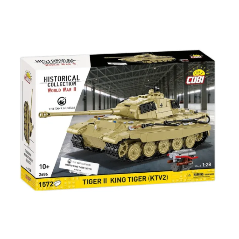 Cobi 2686 II WW Tiger II King Tiger (KTV2), 1:28, 1572 kostek