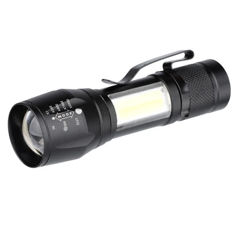Solight LED kovové svietidlo nabíjacie, 150+60lm, Li-Ion, čierna WL115-R
