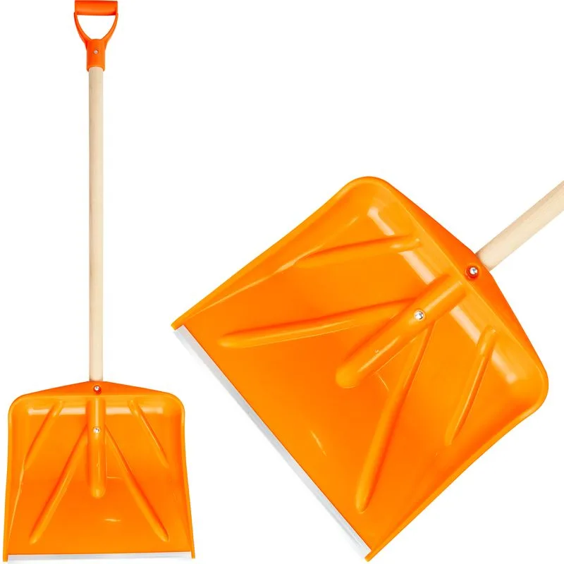 Odhrňovač BISHORN PREMIUM 450x415 mm, lopata na sneh, drevená násada