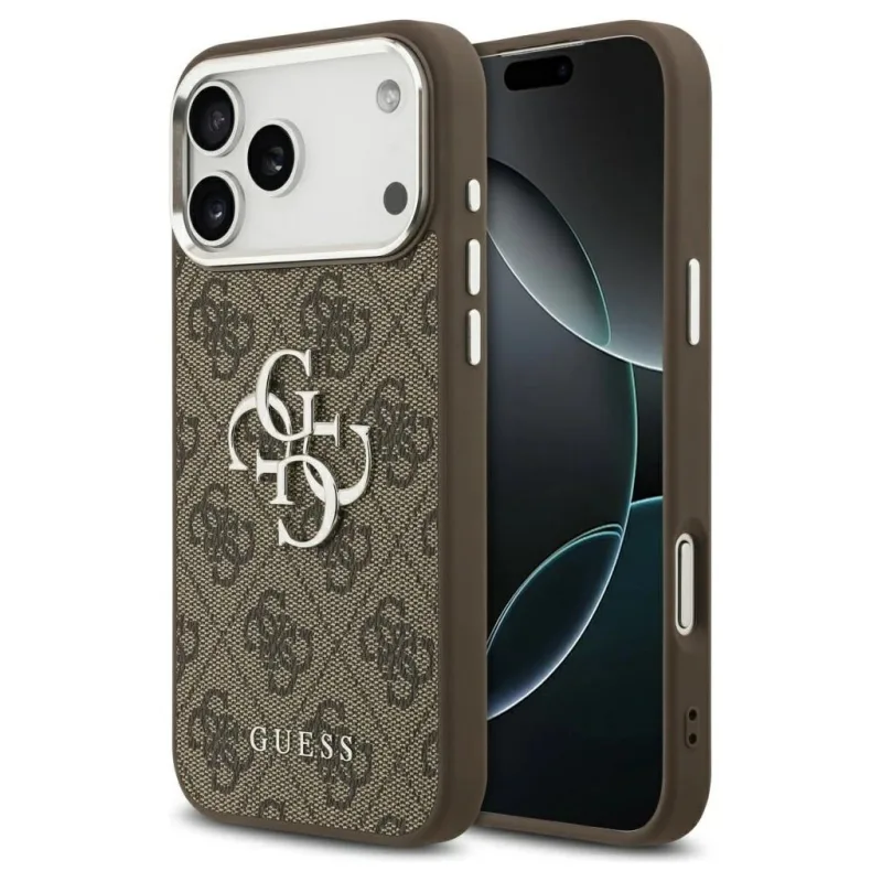 Guess PU 4G Metal Logo kryt iPhone 17 Pro Max hnedý 57983129791