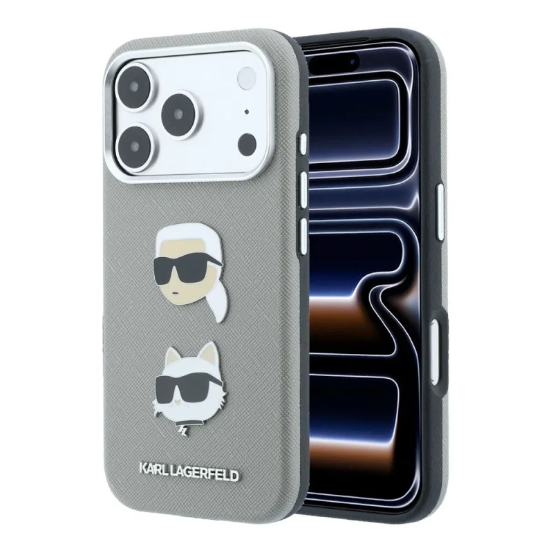 Karl Lagerfeld PU Semi Wrap Saffiano K&CH Heads kryt iPhone 18 Pro Max…