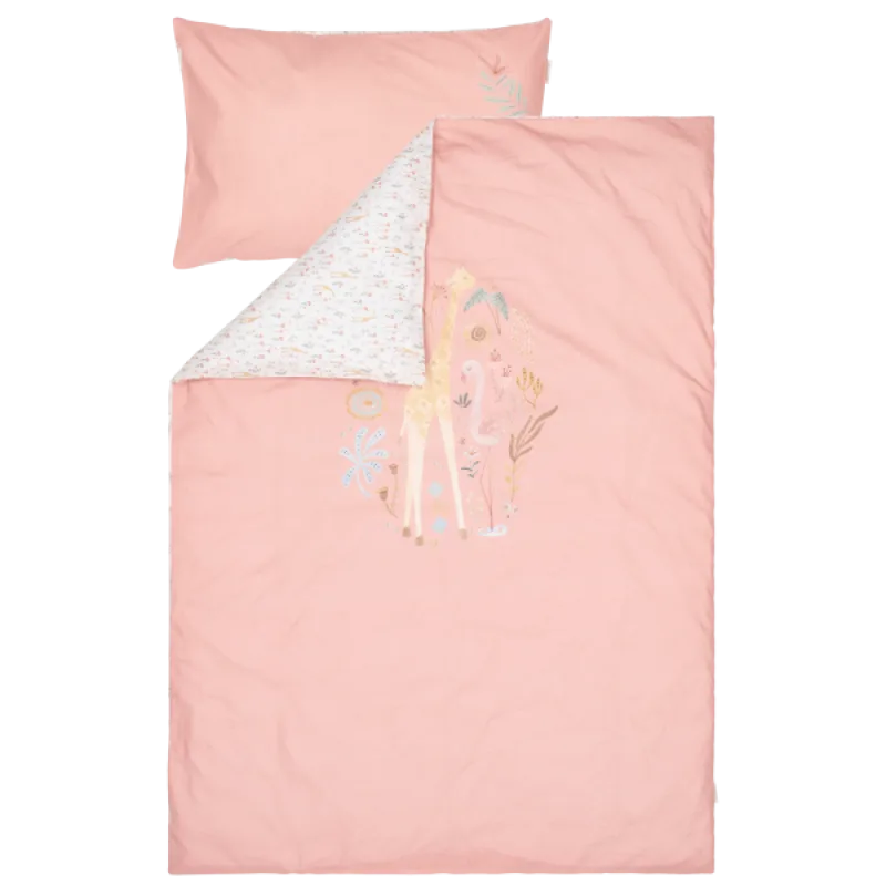 Little Dutch Obliečky 200x140 a 60x70 cm Pink Blooming Safari