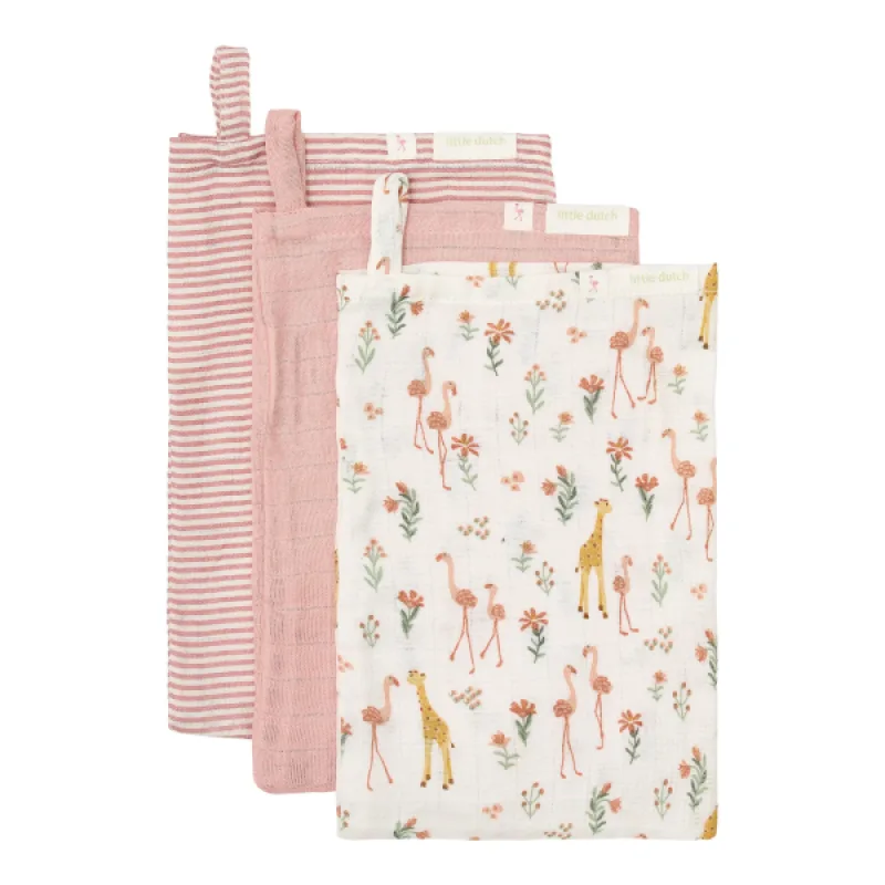 Little Dutch Žinky 3 ks Pink Blooming Safari
