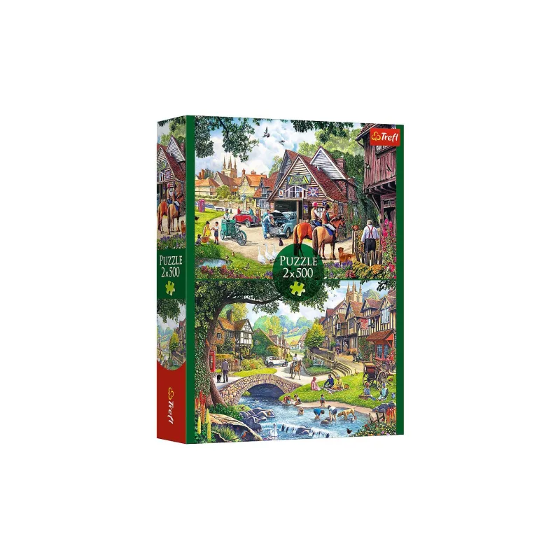 Trefl Puzzle 2v1 Idylický život 2x500 dielikov 48x34cm v krabici 26x34x6cm