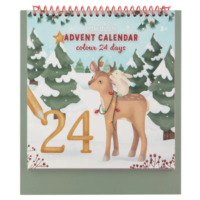 Little Dutch Adventný kalendár omaľovánky