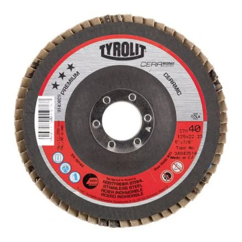 Kotuc Tyrolit 34165681, 125x22 P80, Inox, Cerabond Premium***