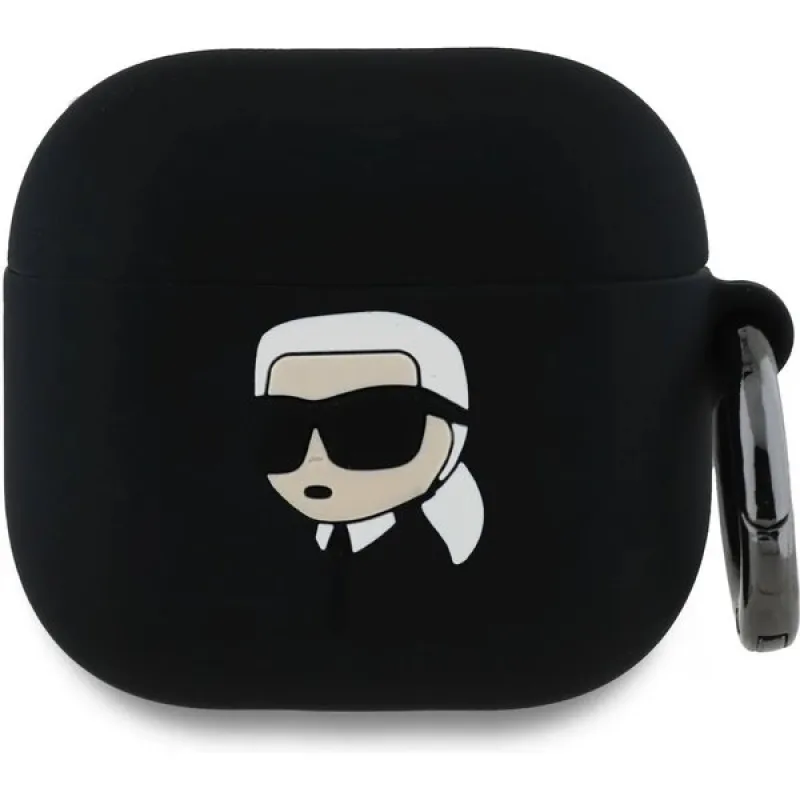 Karl Lagerfeld 3D Logo NFT Karl Head Silikonové Púzdro pre AirPods 4…