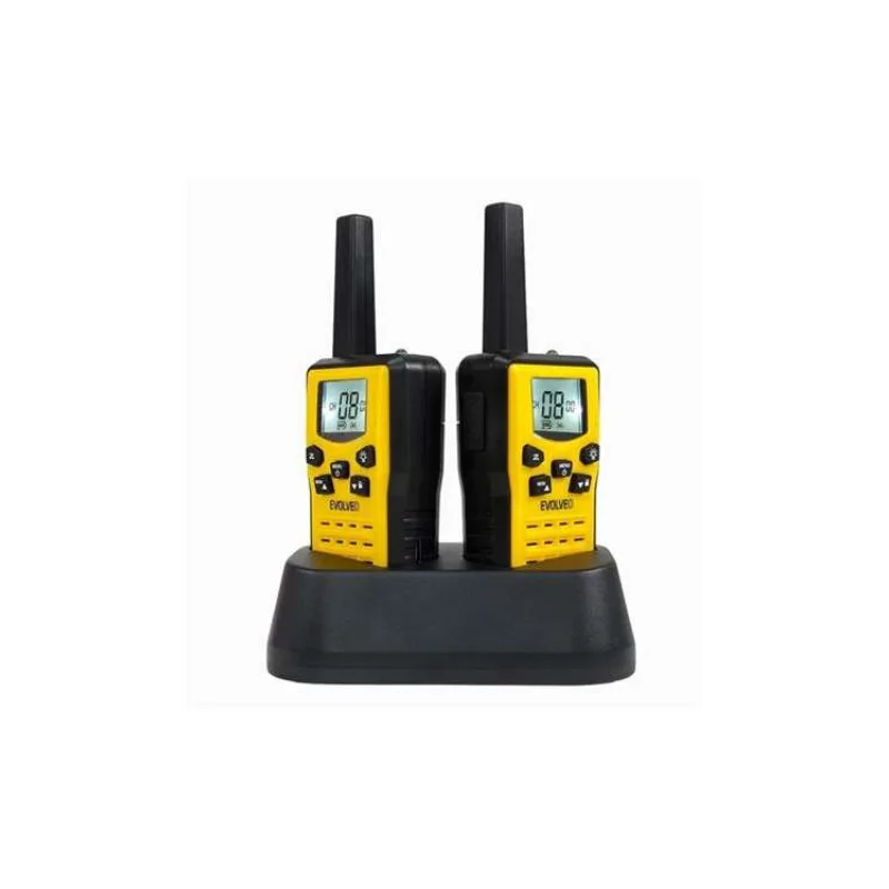 EVOLVEO FreeTalk 2W, PMR vysílačka s výkonem 0,5 a 2W, žlutočerná (FT-2WYB)