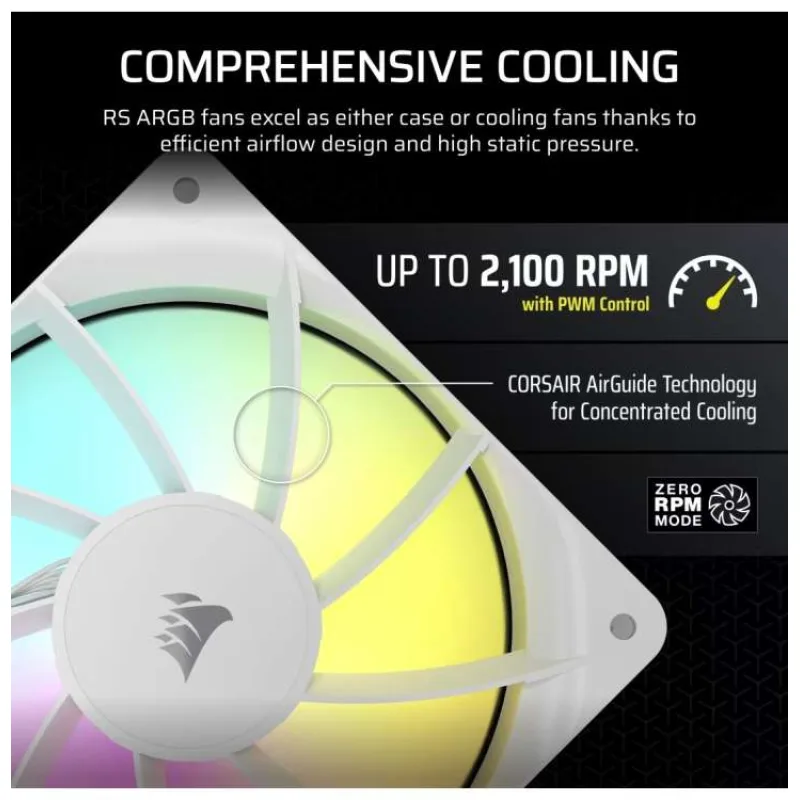CORSAIR ventilátor RS120 ARGB, 120mm, W (CO-9050184-WW)