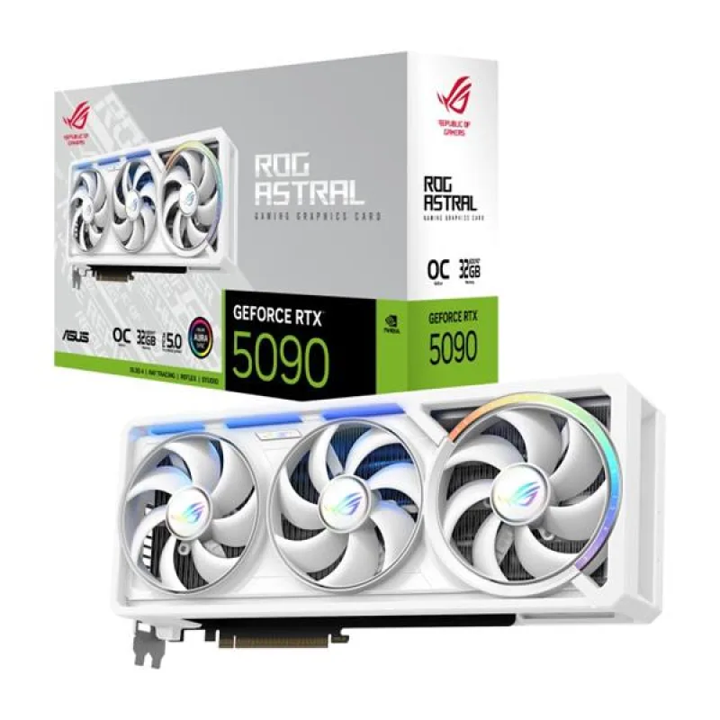 ASUS ROG ASTRAL RTX5090 WHITE OC GAMING 32GB/512-bit GDDR7 2xHDMI 3xDP…