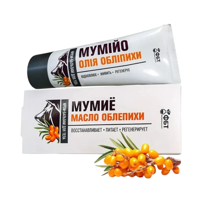 FBT Telový krém-balzam s mumiom a rakytníkovým olejom – 75 ml –