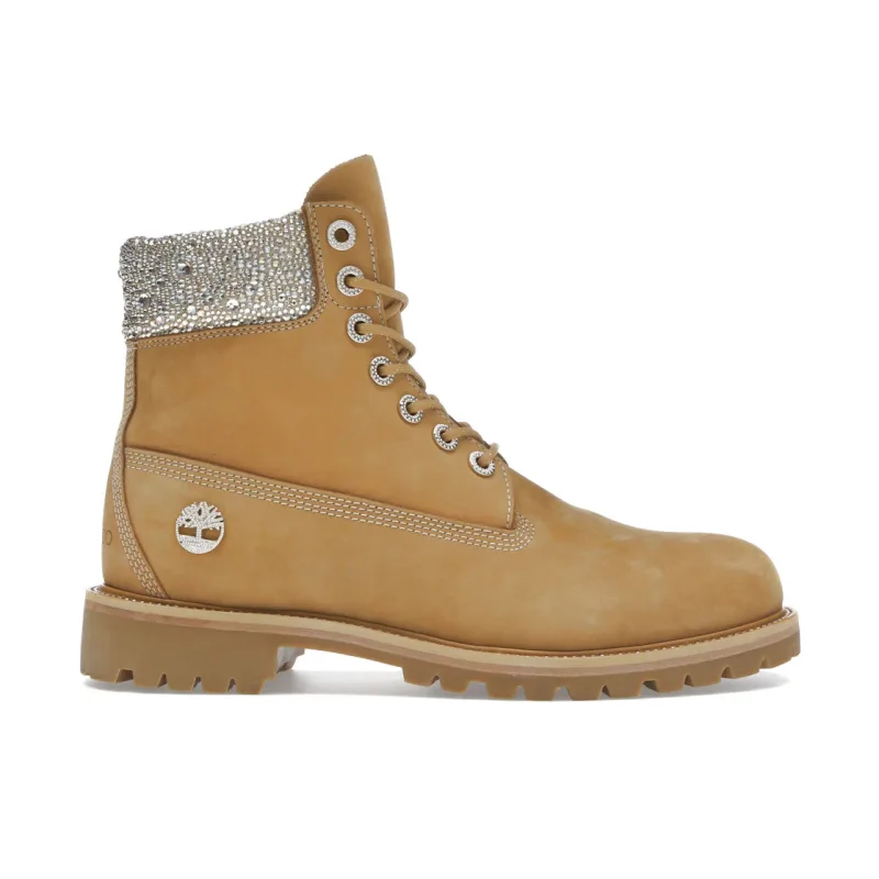 Timberland 6" Boot Jimmy Choo Premium Wheat Swarovski Crystal - 46