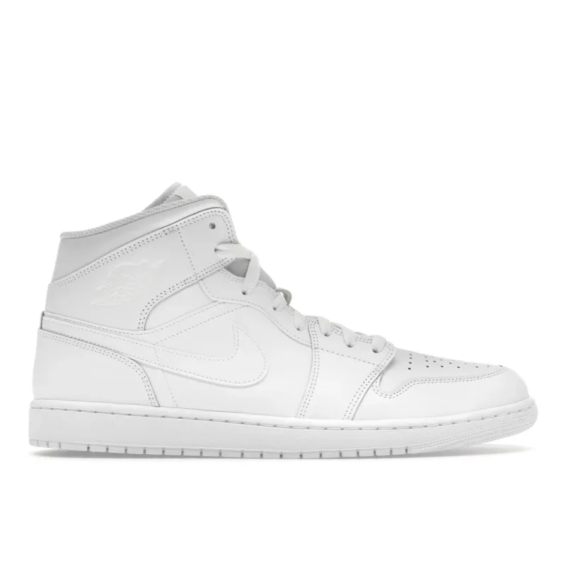 Jordan 1 Mid Triple White - 47