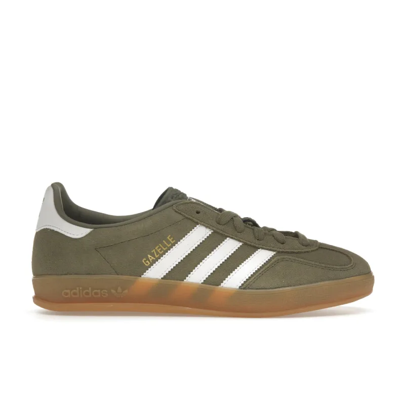 adidas Gazelle Indoor Olive Strata Cloud White Gum - 35.5