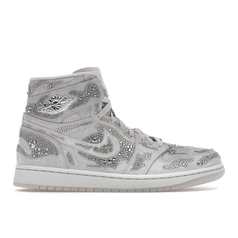 Jordan 1 Retro High OG Swarovski Vast Grey (Women's) - 35.5