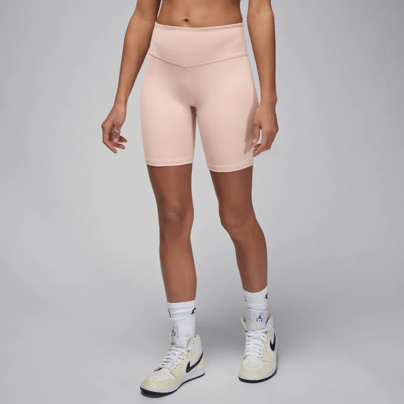 Jordan Sport Women's High-Waisted 7" Bike Shorts Particle Beige/White - M