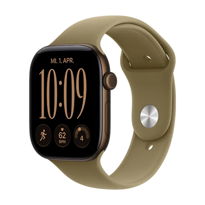 Watch Apple Watch Series 12 (2026) GPS 46mm Dark Bronze Aluminium Case with Olive Sport Band M/L - Dark Bronze