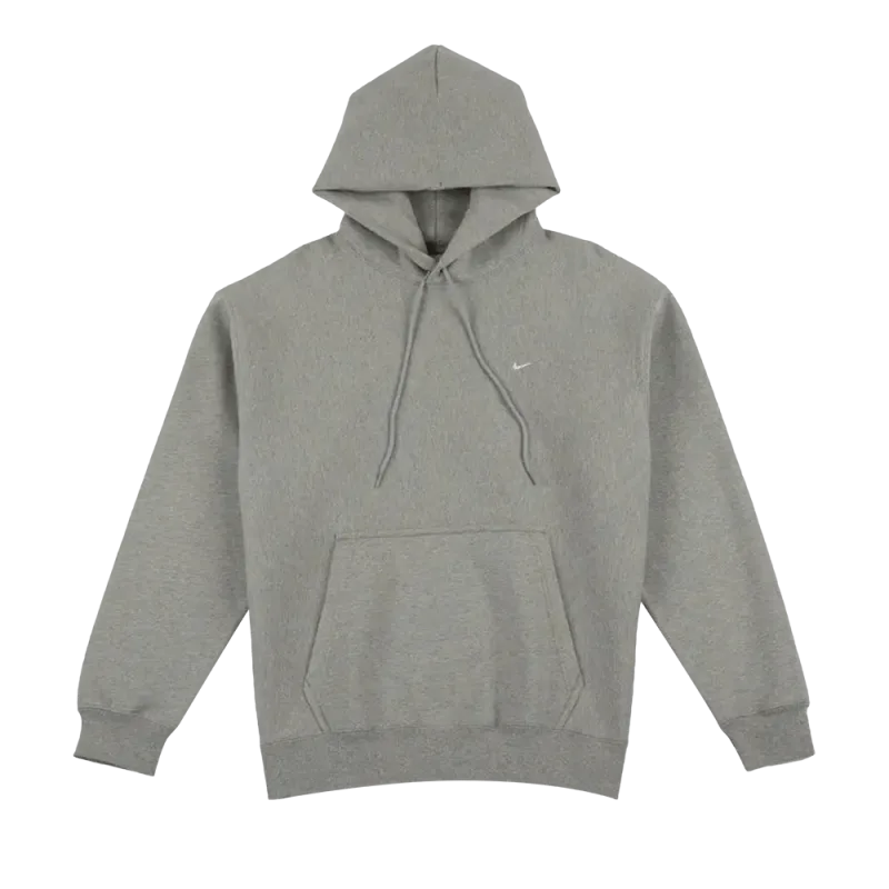 Nike Solo Swoosh Pullover Hoodie 'Dark Grey Heather/Light Smoke Grey/White' - XL
